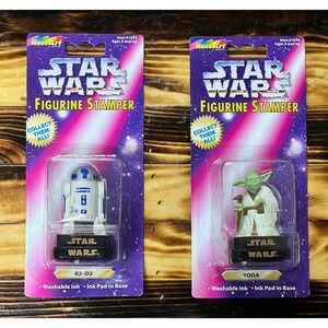 VINTAGE 1997 Rose Art / Star Wars - Figurine Stampers, Set Of 2. Factory Sealed